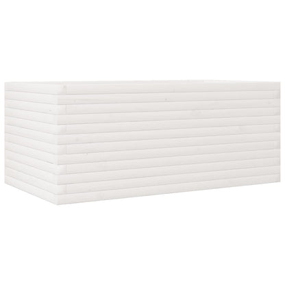 Vaso/floreira de jardim 110x60x45,5 cm pinho maciço branco