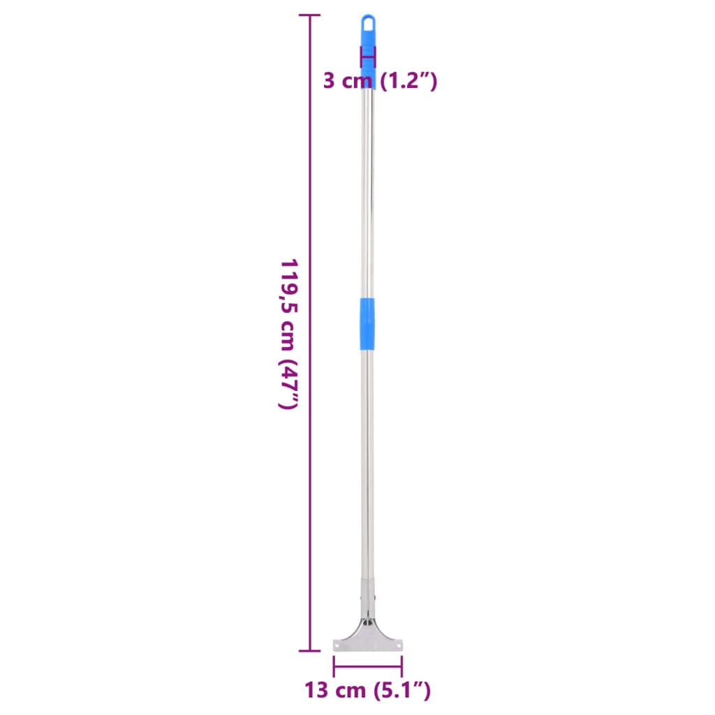 Cabos de rodo de chão 5 pcs 119,5 cm aço e plástico