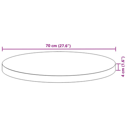 Tampo de mesa redondo Ø70x4 cm madeira de acácia maciça