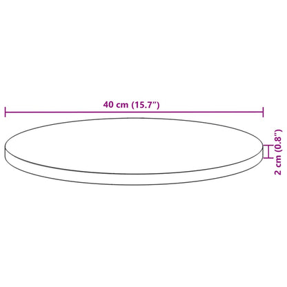 Tampo de mesa redondo Ø40x2 cm madeira de acácia maciça