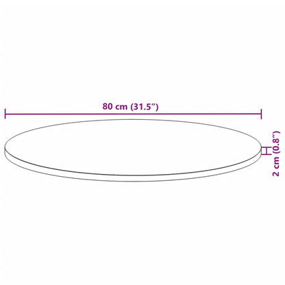 Tampo de mesa redondo Ø80x2 cm madeira de acácia maciça