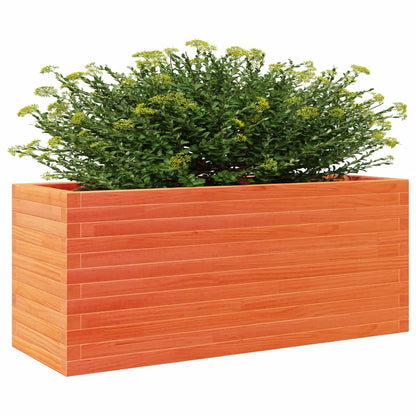 Vaso/floreira de jardim 110x40x46 cm pinho maciço castanho mel