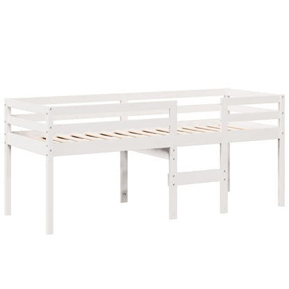 Cama alta com telhado 90x190 cm pinho maciço branco