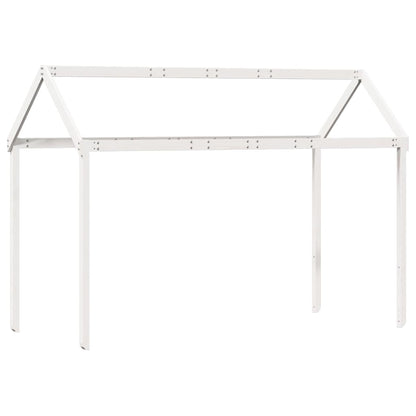 Cama alta com telhado 75x190 cm pinho maciço branco