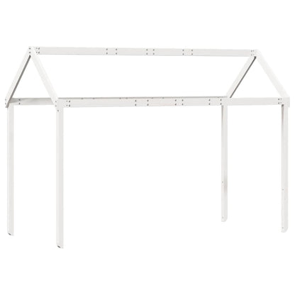 Cama alta c/ escada e telhado 90x190 cm pinho maciço branco