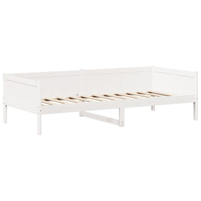 Sofá-cama c/ telhado 90x190 cm madeira de pinho maciça branco