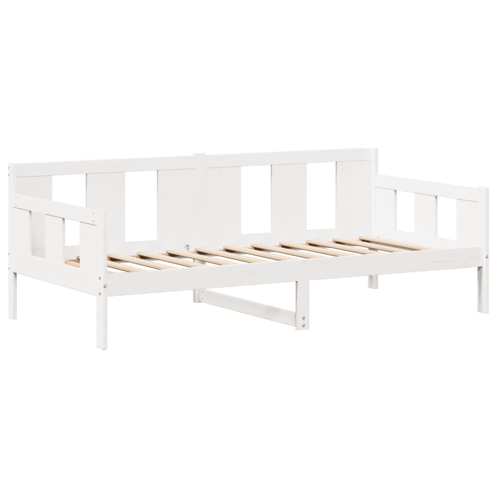 Sofá-cama com telhado 80x200 cm madeira de pinho maciça branco