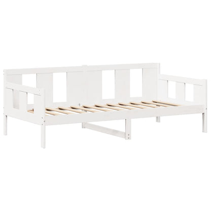 Sofá-cama com telhado 80x200 cm madeira de pinho maciça branco