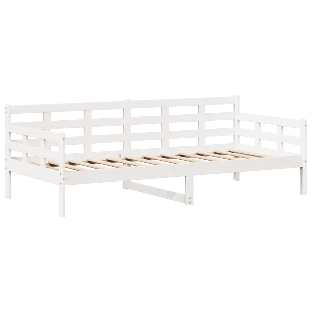 Conj. sofá-cama e banco c/ telhado 90x190cm pinho maciço branco