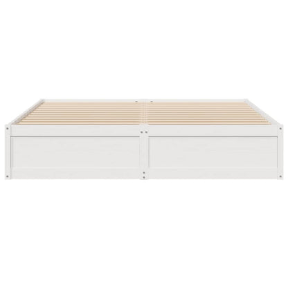 Estrutura de cama madeira de pinho maciça 180x200 cm branco