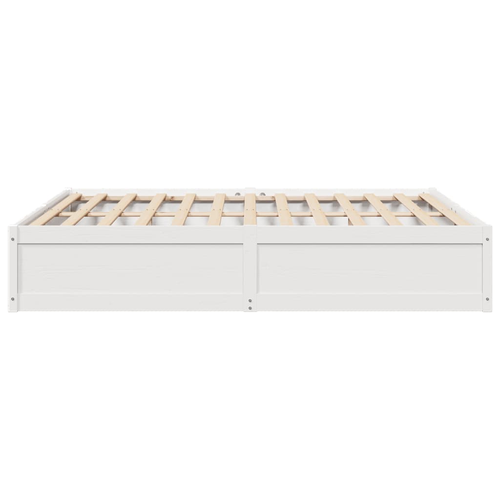 Estrutura de cama madeira de pinho maciça 180x200 cm branco