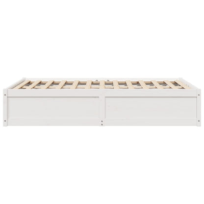 Estrutura de cama 120x190 cm pinho maciço branco