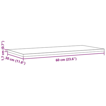 Tampos de mesa retangulares 2 pcs 60x30x1,7 cm pinho maciço