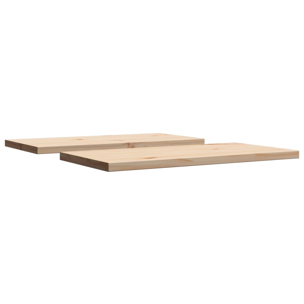 Tampos de mesa retangulares 2 pcs 70x35x2,5 cm pinho maciço