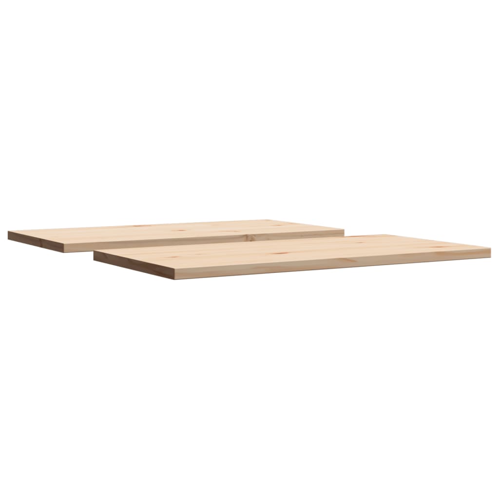 Tampos de mesa retangulares 2 pcs 90x45x2,5 cm pinho maciço