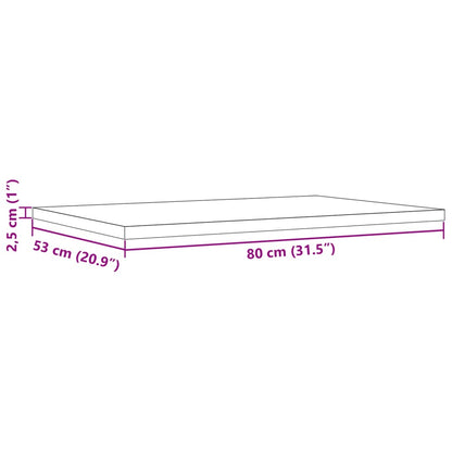 Tampos de mesa retangulares 3 pcs 80x53x2,5 cm pinho maciço