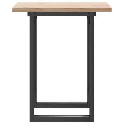 Mesa de jantar estrutura em O 60x60x75,5 cm pinho/ferro fundido