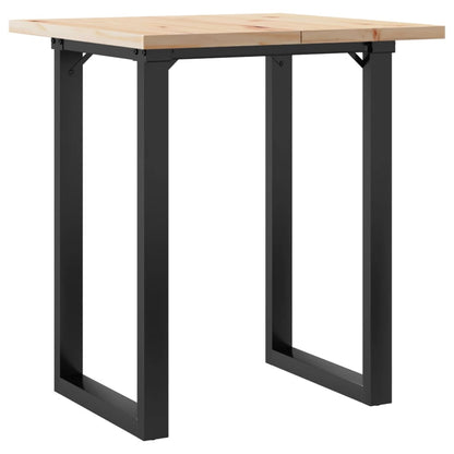 Mesa de jantar estrutura em O 60x60x75,5 cm pinho/ferro fundido