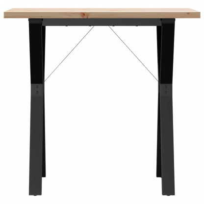 Mesa de jantar estrutura em Y 80x50x75,5 cm pinho/ferro fundido