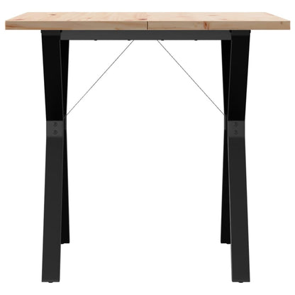 Mesa de jantar estrutura em Y 80x80x75,5 cm pinho/ferro fundido