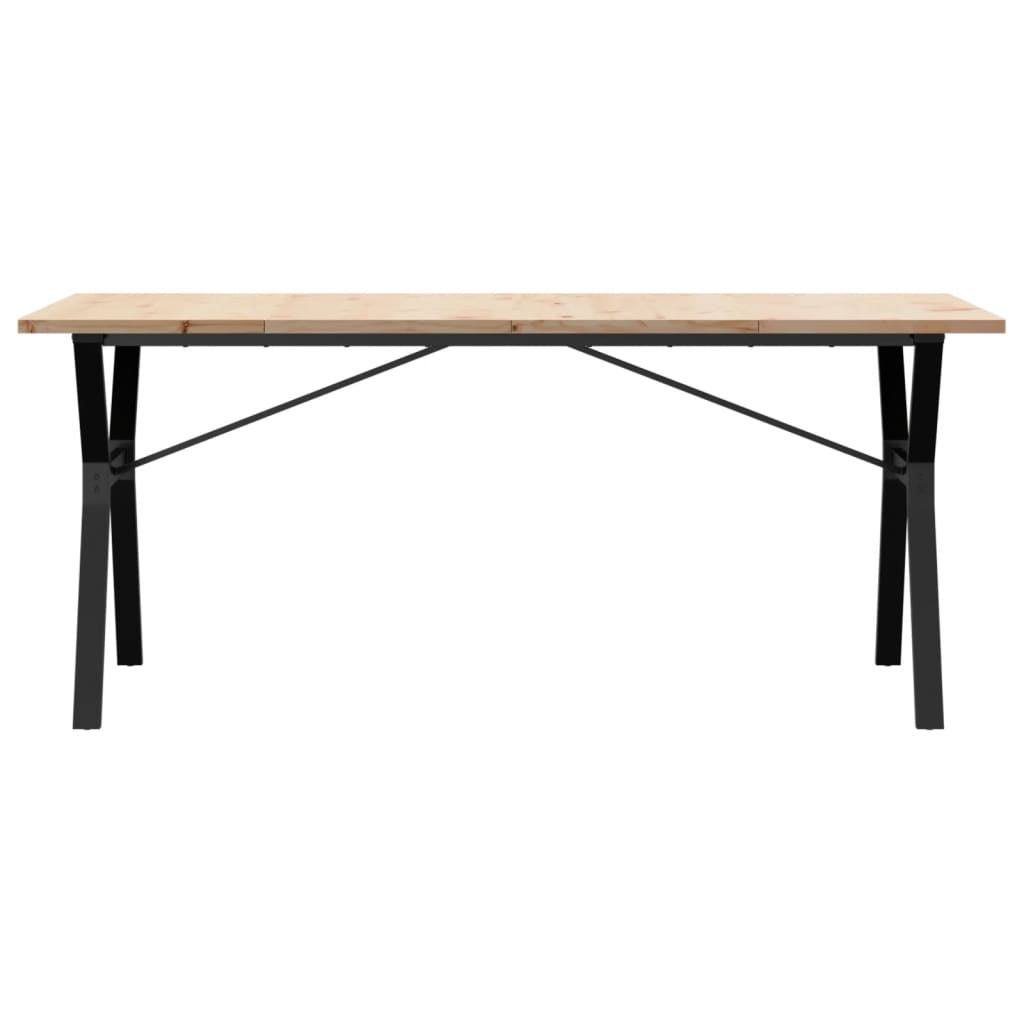 Mesa de jantar estrutura em Y 180x90x75,5cm pinho/ferro fundido