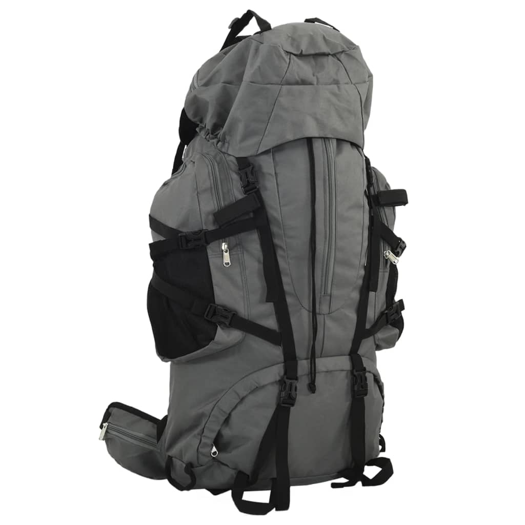 Mochila para caminhadas 60 L tecido oxford cinzento