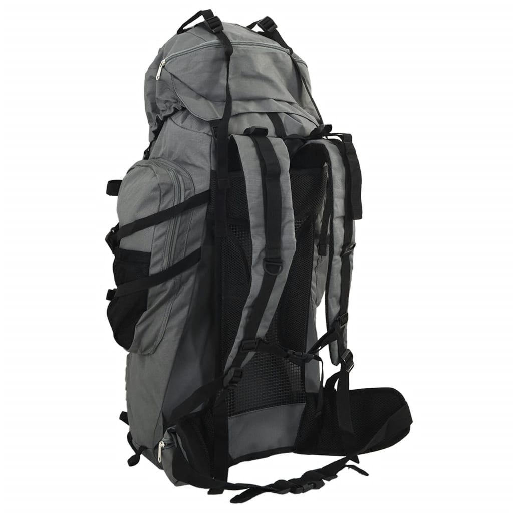 Mochila para caminhadas 60 L tecido oxford cinzento