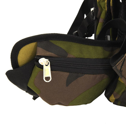 Mochila para caminhadas 60 L tecido oxford camuflagem verde