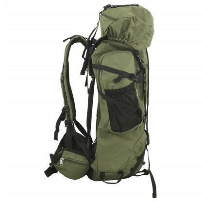 Mochila para caminhadas 60 L tecido oxford verde-tropa