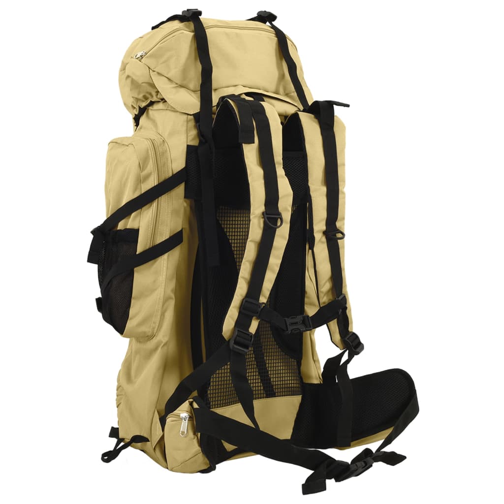 Mochila para caminhadas 80 L tecido oxford caqui