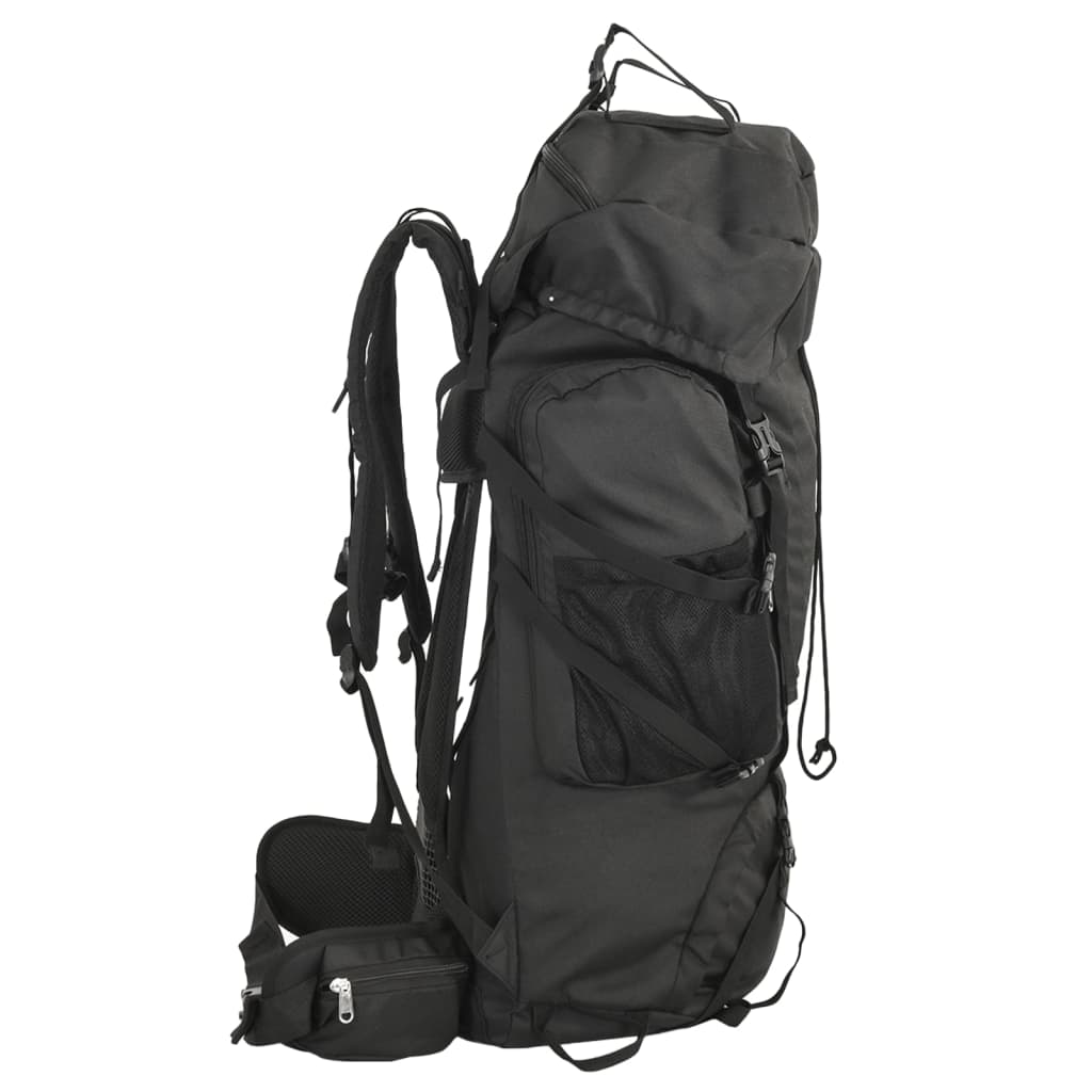 Mochila para caminhadas 100 L tecido oxford preto