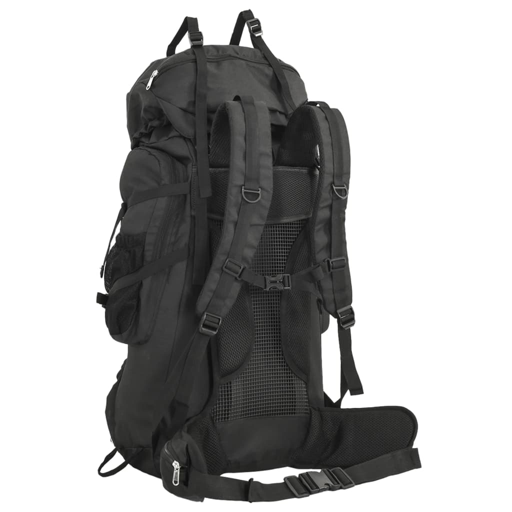 Mochila para caminhadas 100 L tecido oxford preto