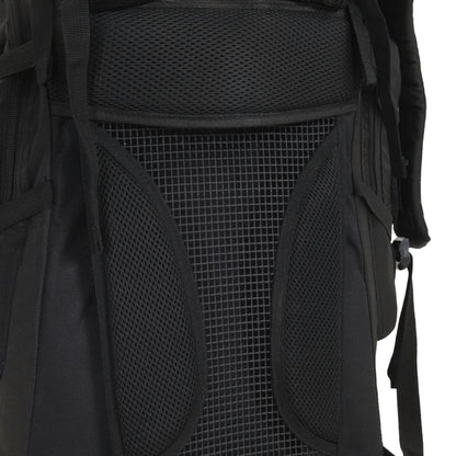 Mochila para caminhadas 100 L tecido oxford preto