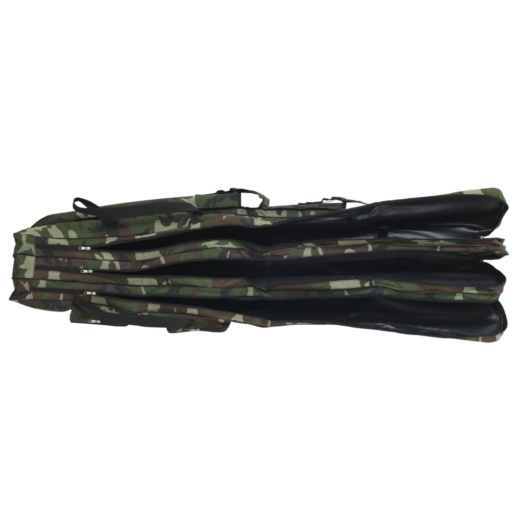 Saco para cana de pesca 150 cm tecido oxford camuflagem verde