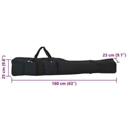 Saco para cana de pesca 160 cm tecido oxford preto