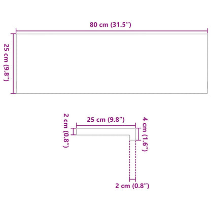 Tapetes de escada 4 pcs 80x25x2 cm carvalho maciço não tratado