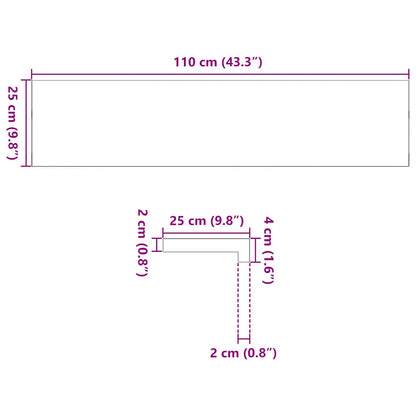 Tapetes de escada 4 pcs 110x25x2cm carvalho maciço não tratado