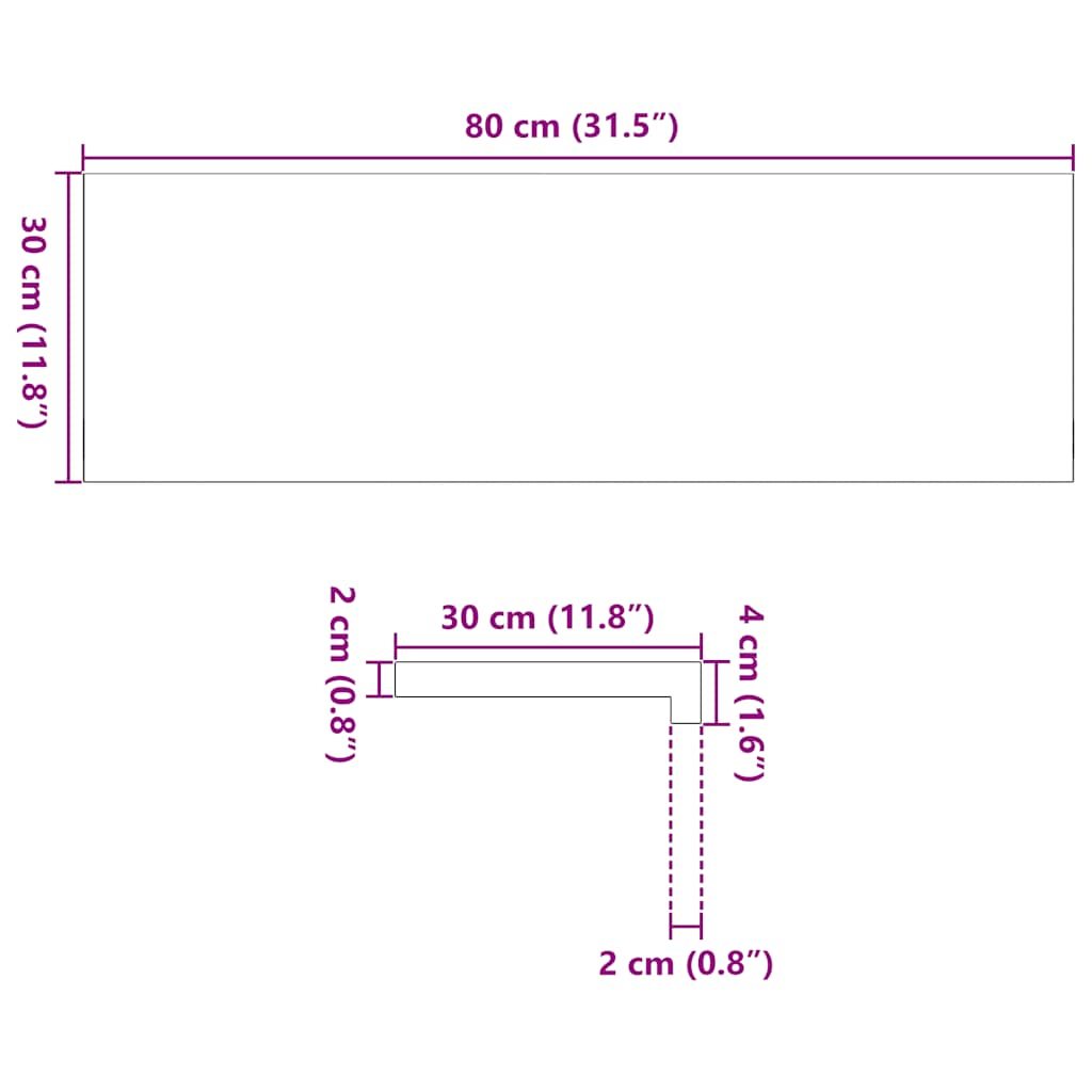 Tapetes de escada 4 pcs 80x30x2 cm carvalho maciço não tratado