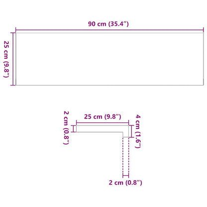 Tapetes de escada 12 pcs 90x25x2 cm carvalho maciço não tratado