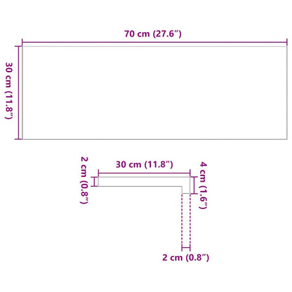 Tapetes de escada 8 pcs 70x30x2 cm carvalho castanho-escuro