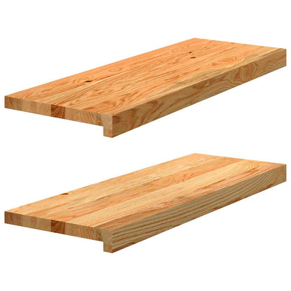 Tapetes de escada 2 pcs 70x25x2 cm carvalho castanho-claro