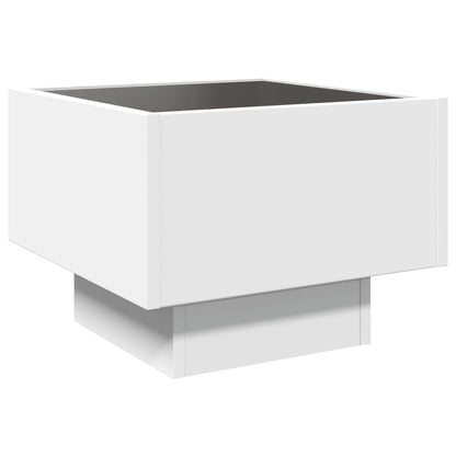 Mesa de cabeceira com luzes LED Infinity 40x40x30 cm branco