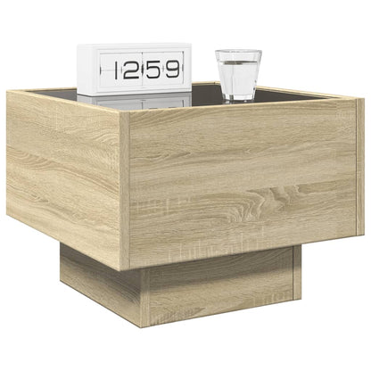 Mesa de cabeceira c/ LED Infinity 40x40x30 cm carvalho sonoma