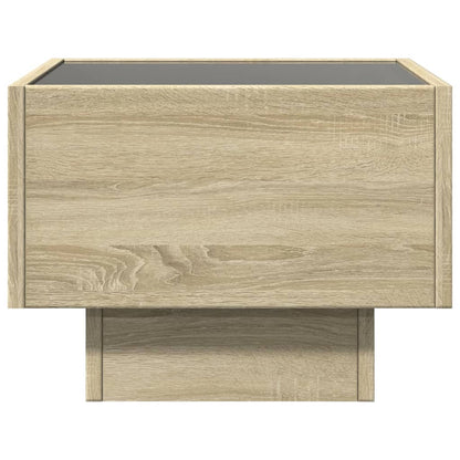 Mesa de cabeceira c/ LED Infinity 40x40x30 cm carvalho sonoma