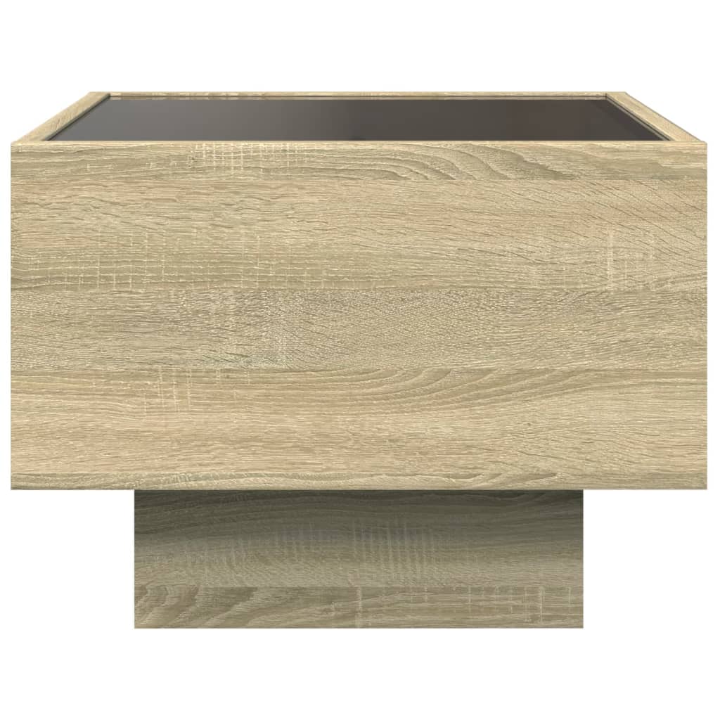 Mesa de cabeceira c/ LED Infinity 40x40x30 cm carvalho sonoma