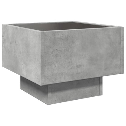 Mesa de cabeceira c/ LED Infinity 40x40x30 cm cinzento cimento