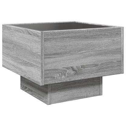 Mesa de cabeceira c/ LED Infinity 40x40x30 cm cinzento sonoma