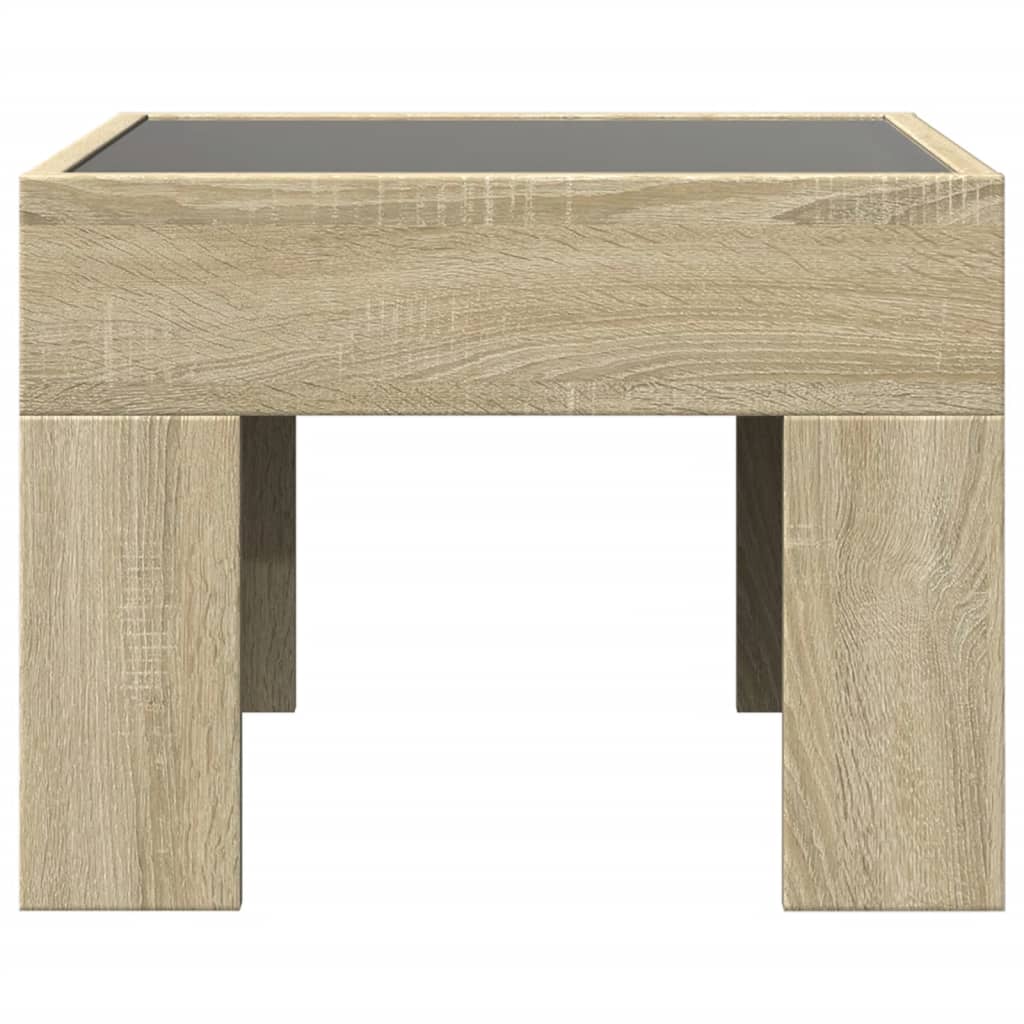 Mesa de cabeceira c/ LED Infinity 40x40x30 cm carvalho sonoma