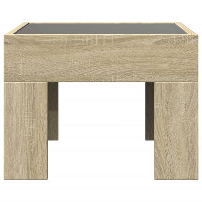 Mesa de cabeceira c/ LED Infinity 40x40x30 cm carvalho sonoma