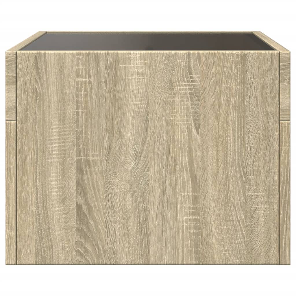 Mesa de cabeceira c/ LED Infinity 40x40x30 cm carvalho sonoma